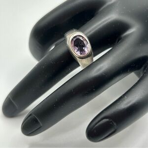 Vintage 925 Silver & Amethyst Ring SZ 7 Unisex style